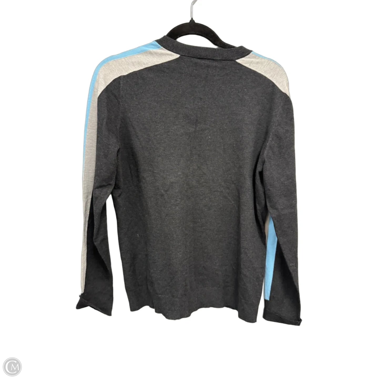 Top Long Sleeve By Per Se In Blue & Grey, Size: Xl