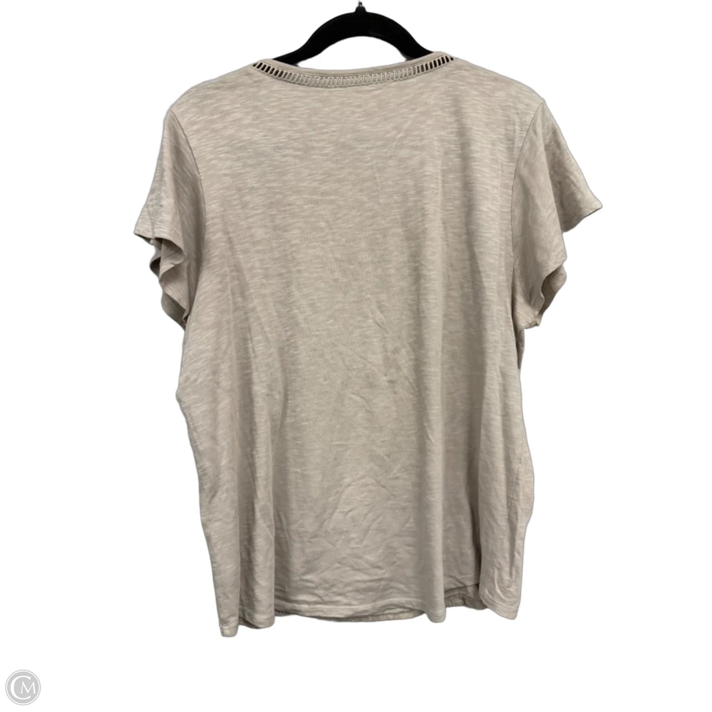 Top Short Sleeve By Chicos In Beige, Size: L