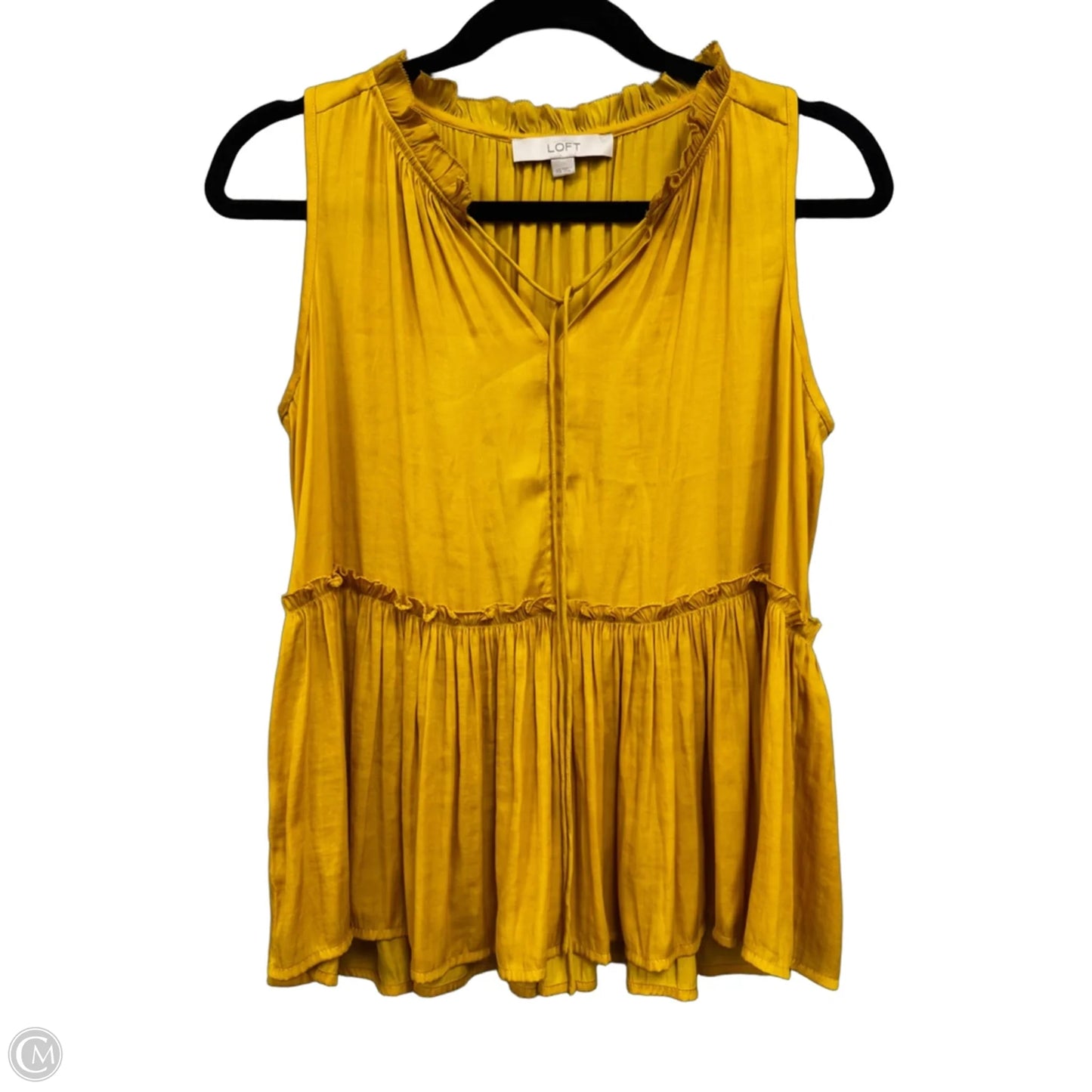 Blouse Sleeveless By Loft In Yellow, Size: Xs