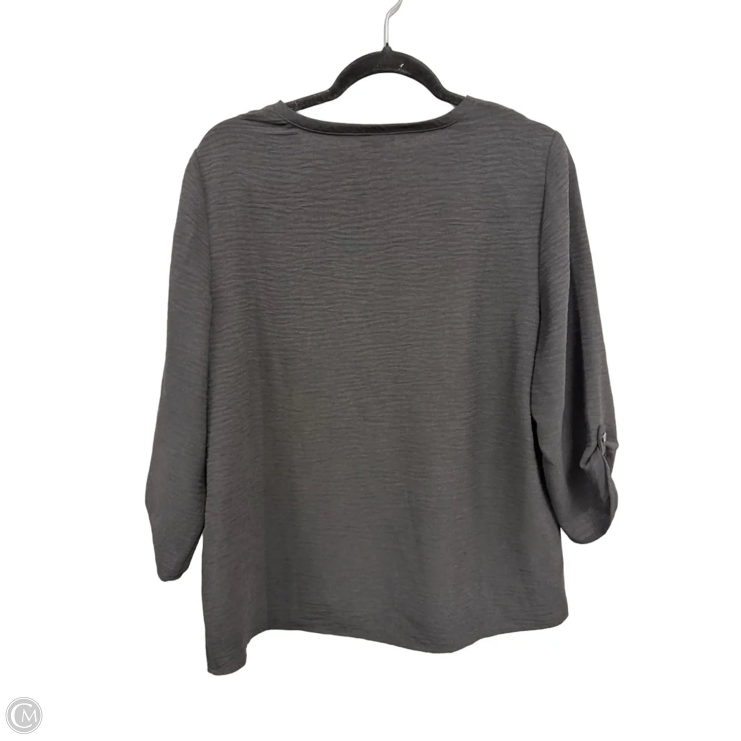 Top 3/4 Sleeve By Chicos In Black, Size: M