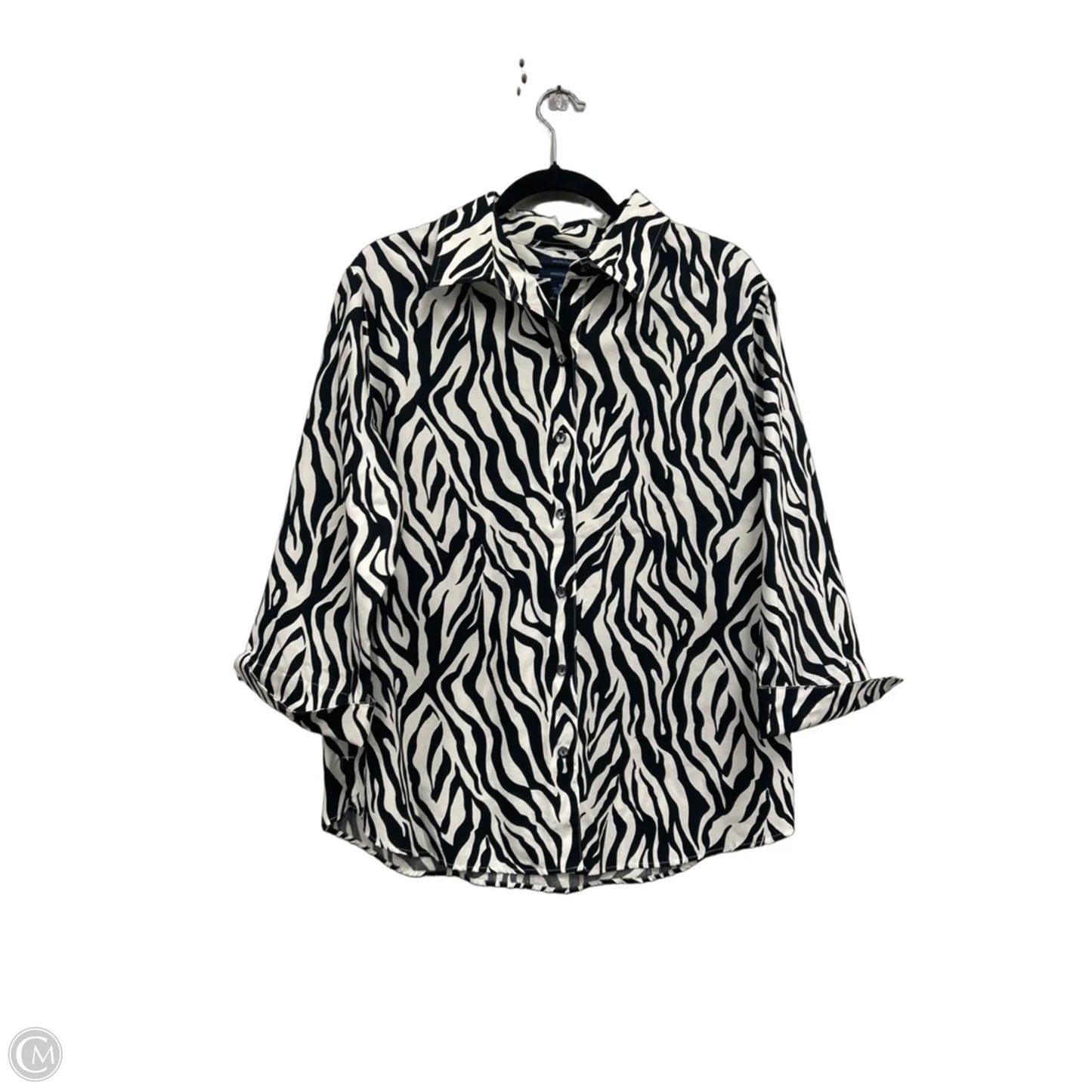 Blouse Long Sleeve By West Bound In Animal Print, Size: 16