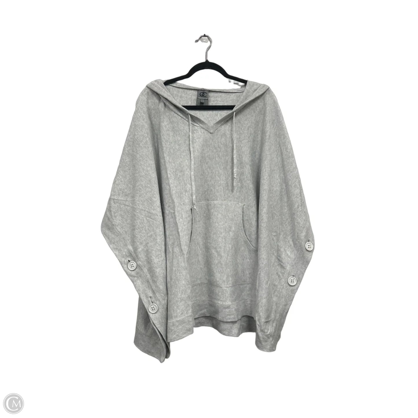 Poncho By Clothes Mentor In Grey, Size: Osfm