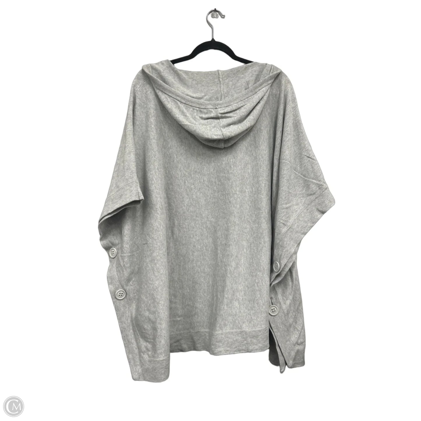 Poncho By Clothes Mentor In Grey, Size: Osfm
