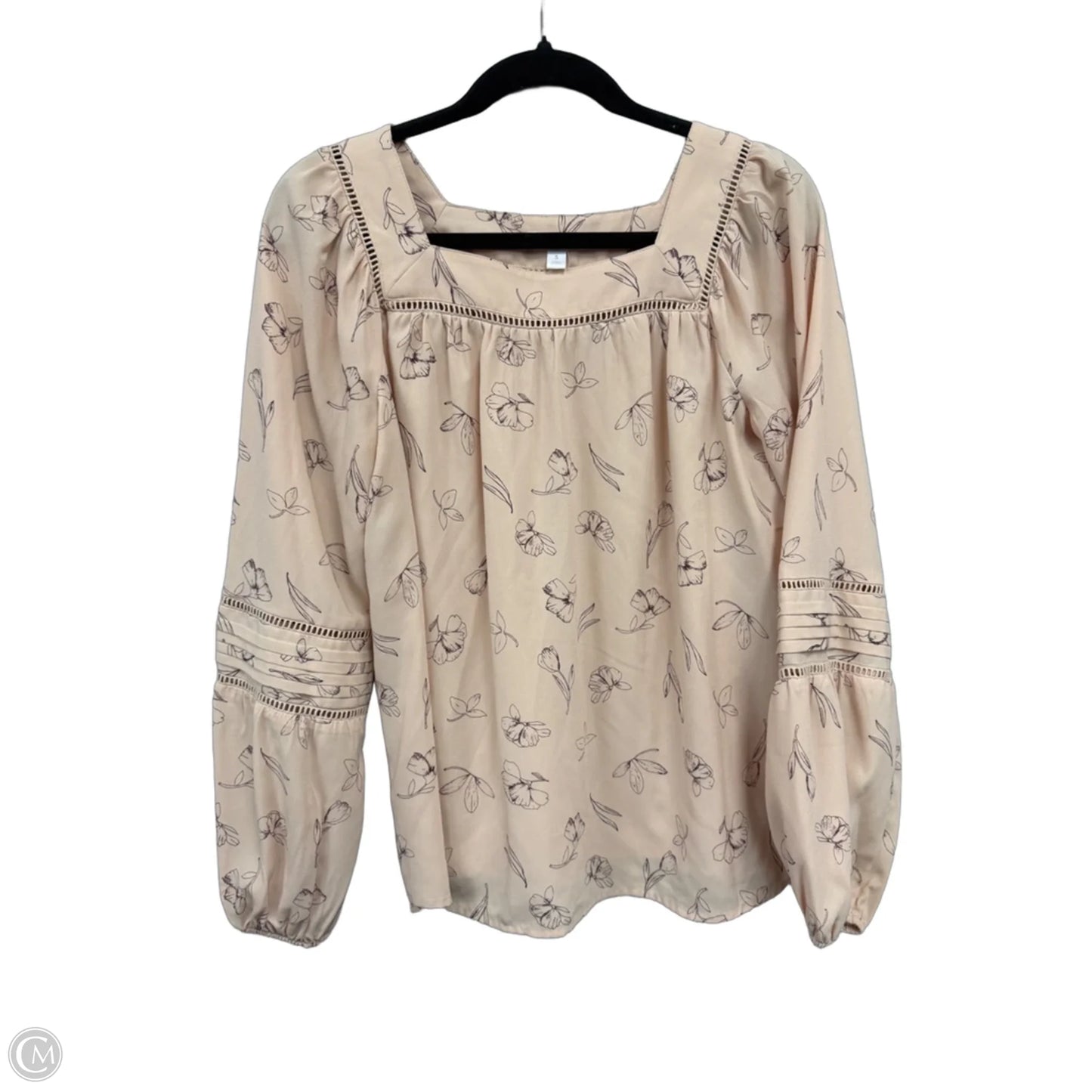 Blouse Long Sleeve By Lc Lauren Conrad In Peach, Size: S