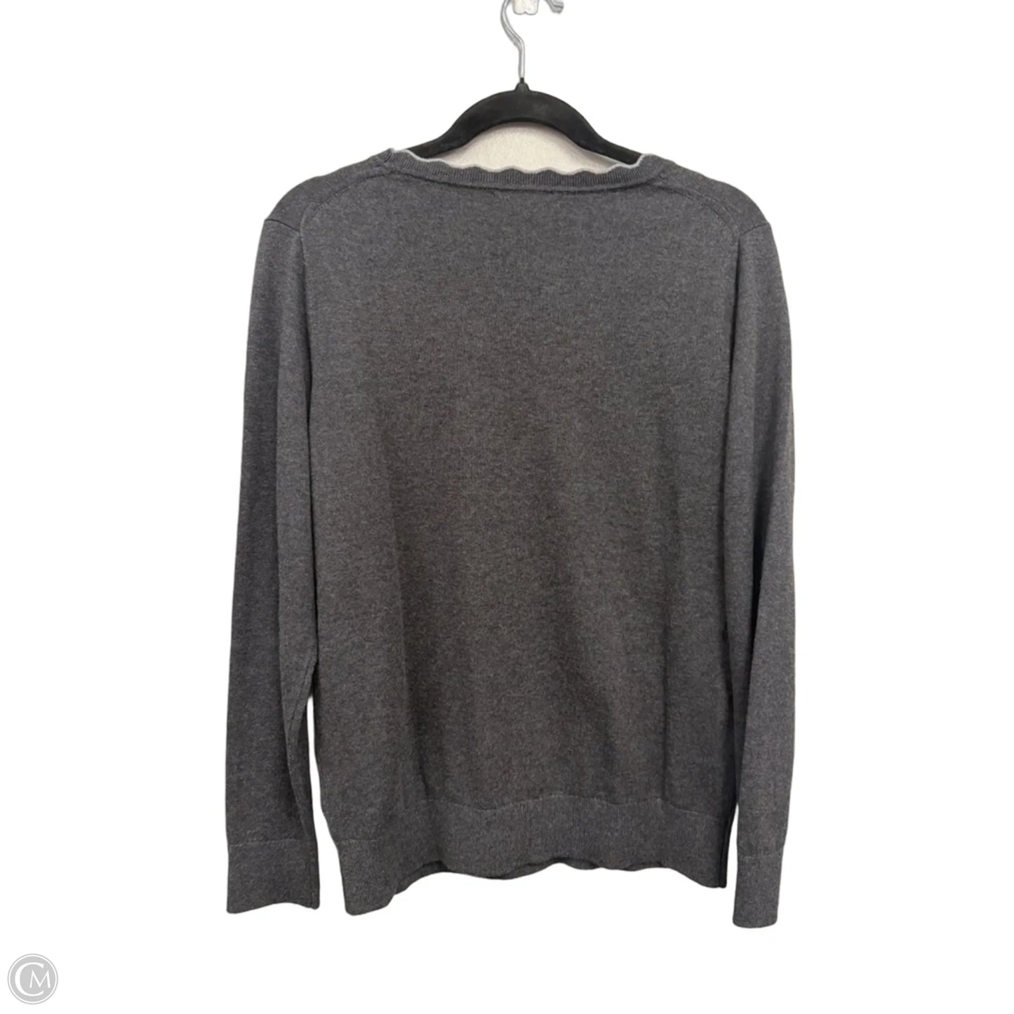 Top Long Sleeve By Banana Republic In Grey, Size: M