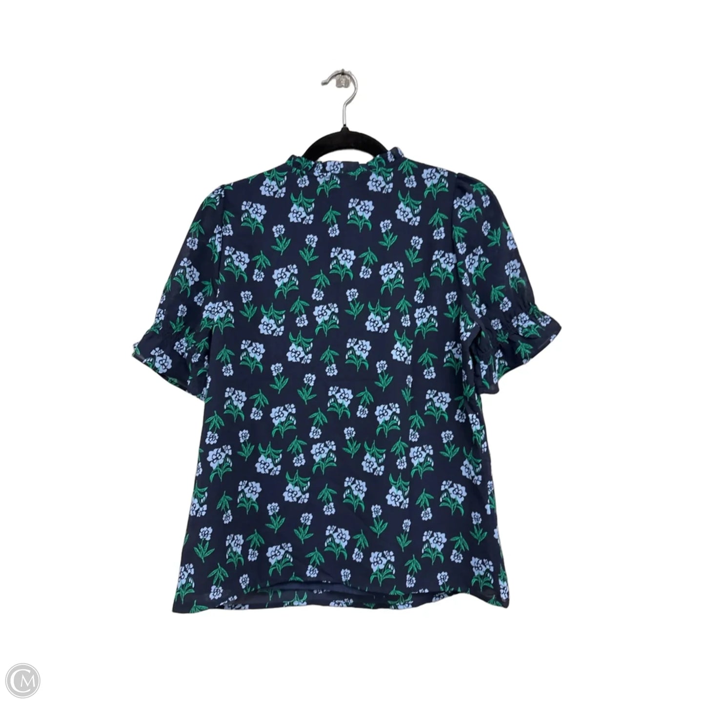 Top Short Sleeve By J. Crew In Blue & Green, Size: S