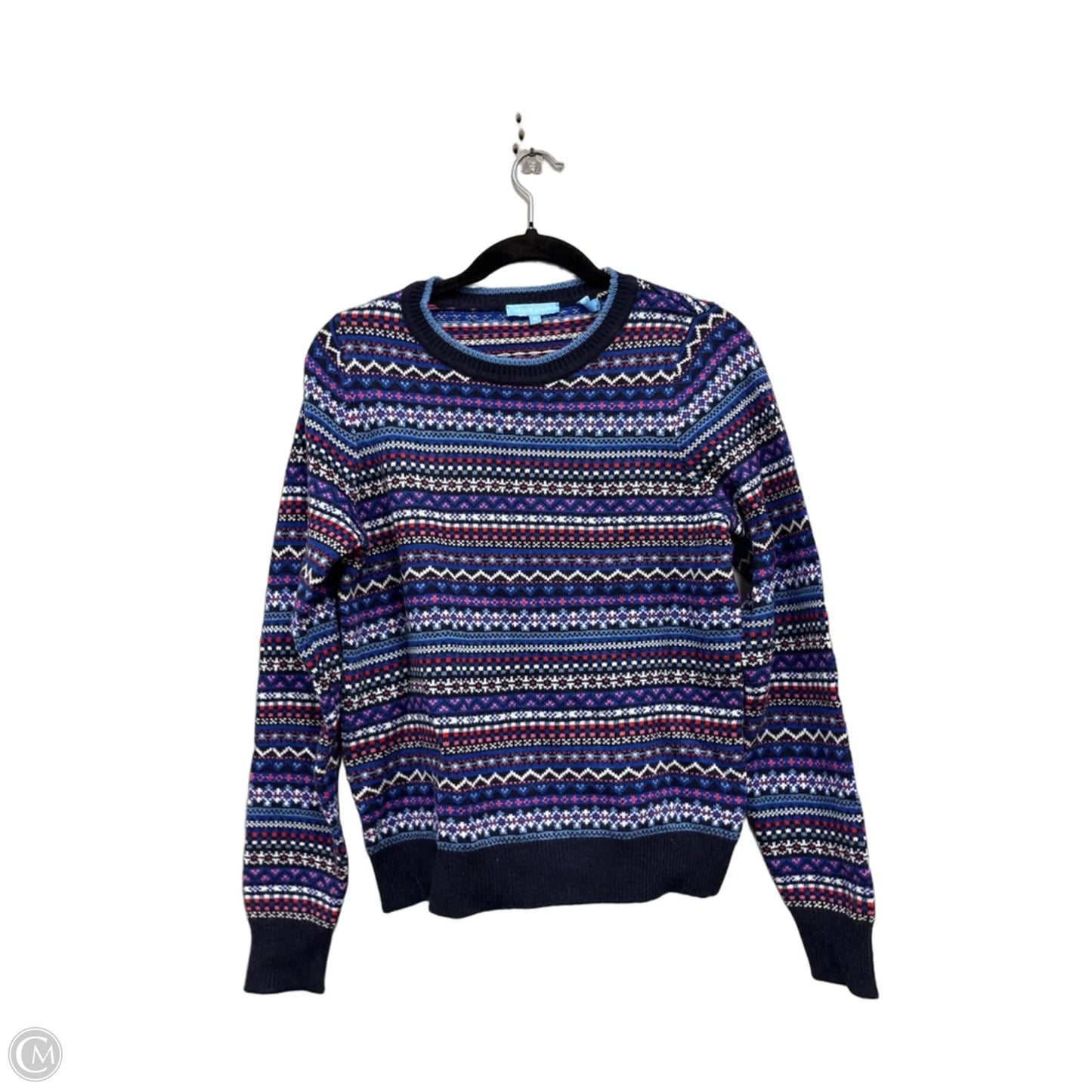 Sweater By Draper James In Blue & Pink, Size: M