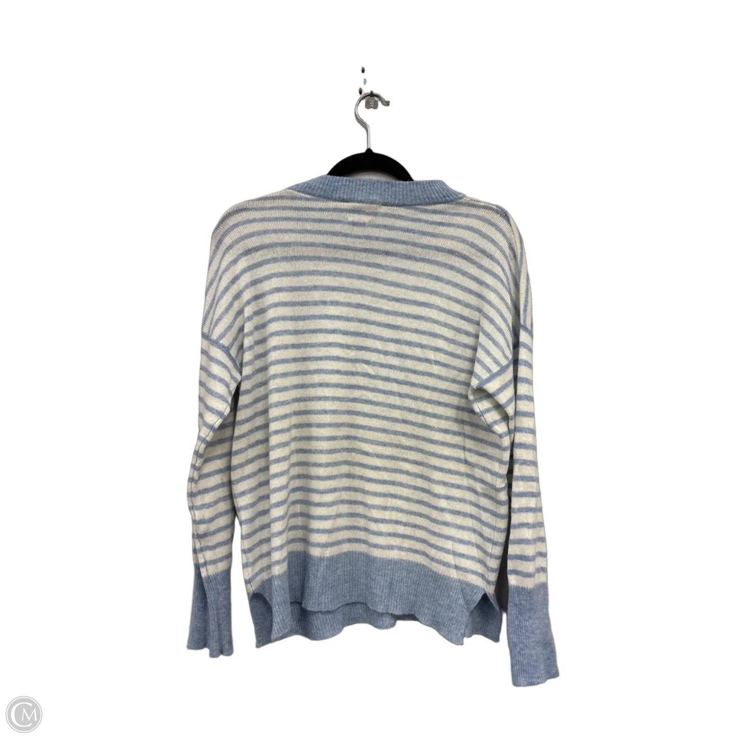 Sweatshirt Collar By Vineyard Vines In Blue & White, Size: L