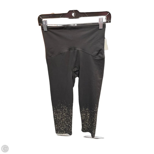 Athletic Leggings Capris By Spanx In Black & Gold, Size: M