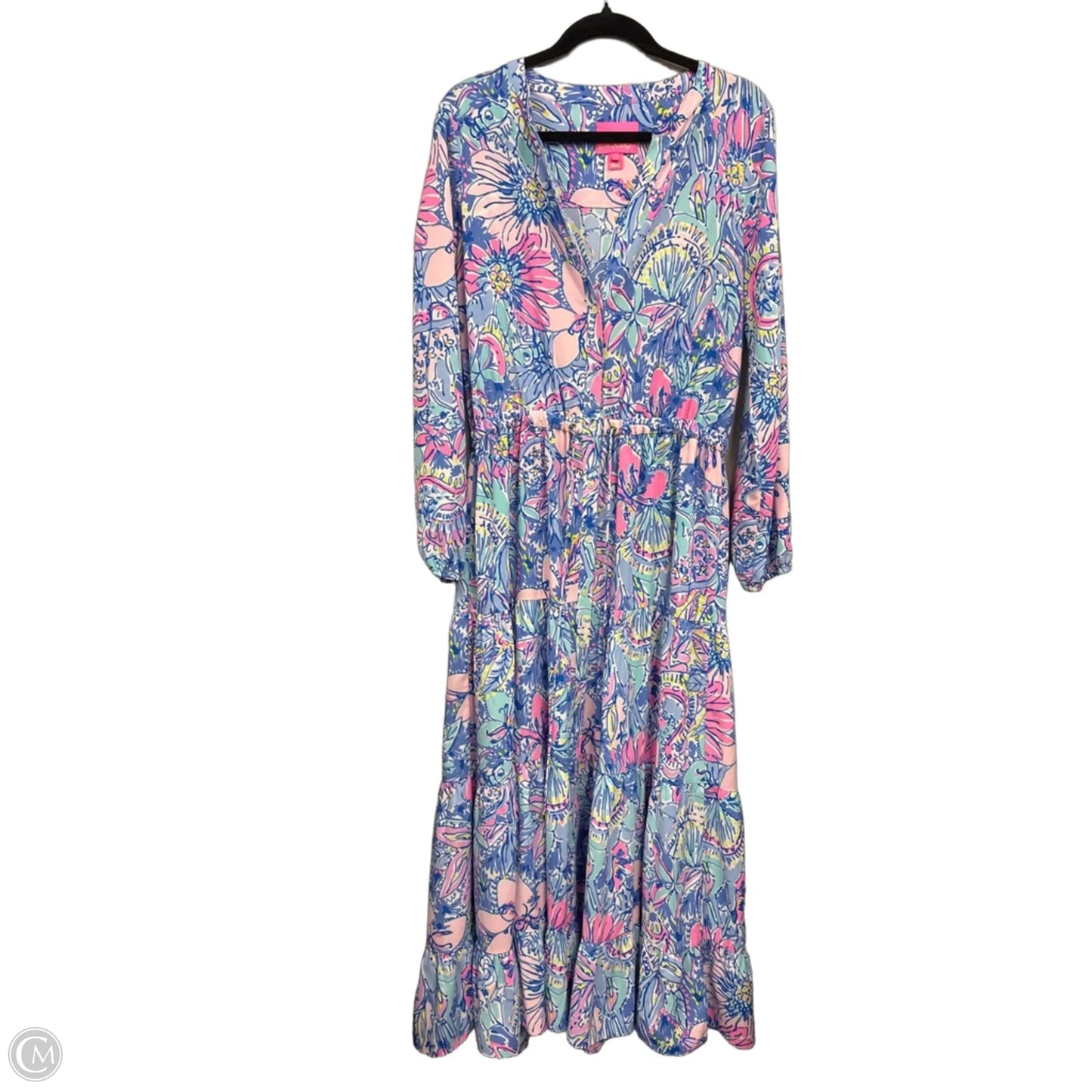 Dress Designer By Lilly Pulitzer In Blue & Pink, Size: 8