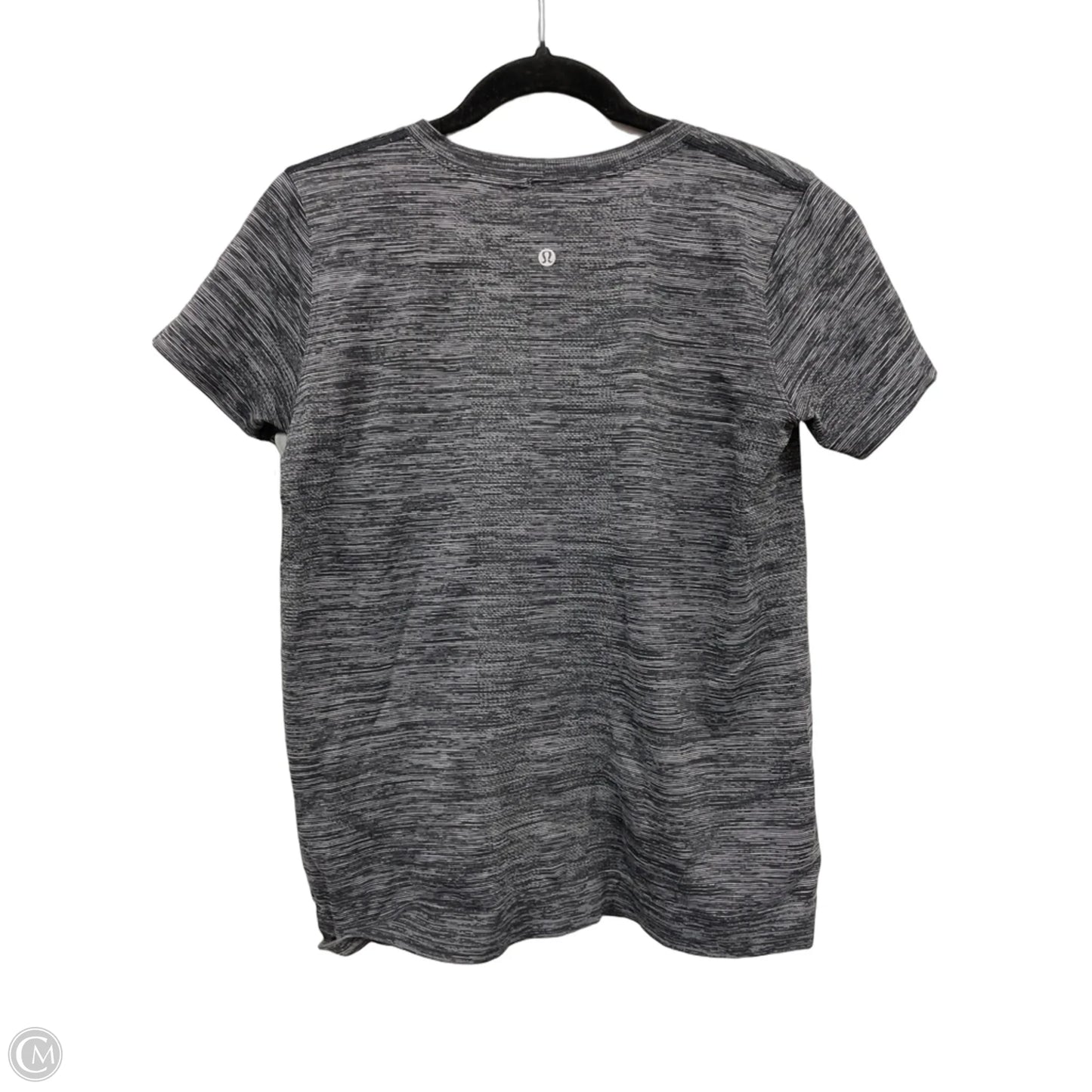 Athletic Top Short Sleeve By Lululemon In Grey, Size: 8