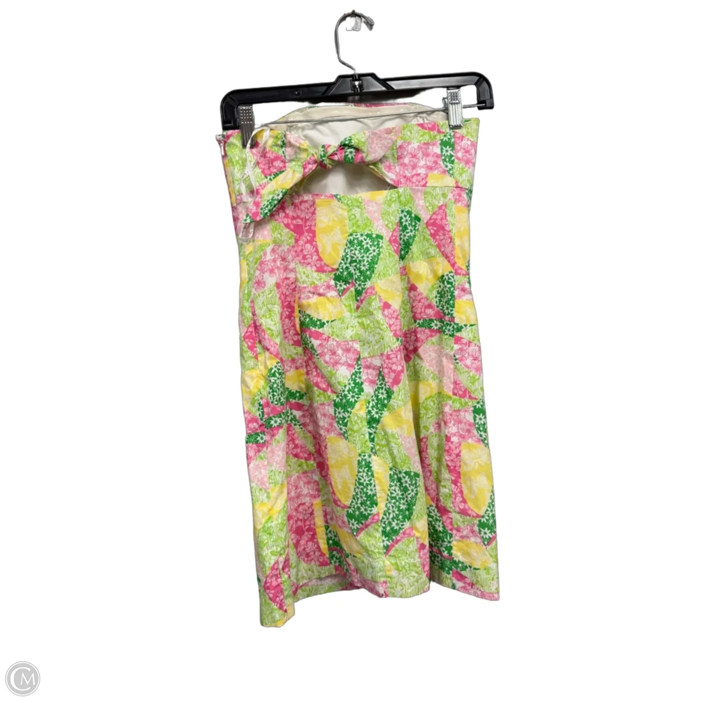 Dress Designer By Lilly Pulitzer In Green & Yellow, Size: 0