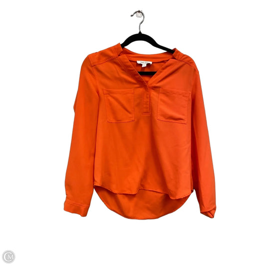 Blouse Long Sleeve By Nine West Apparel In Orange, Size: S