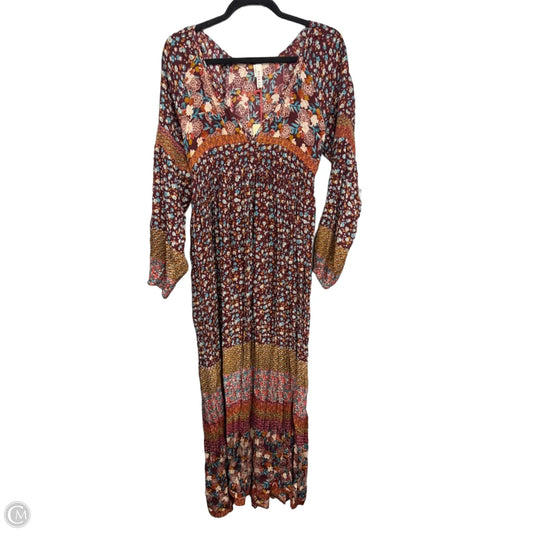 Dress Casual Maxi By Clothes Mentor In Brown & Cream, Size: Xs