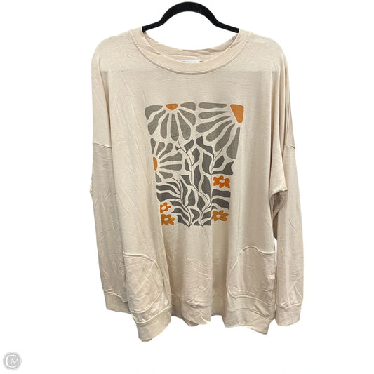 Top Long Sleeve By Clothes Mentor In Brown, Size: 2x