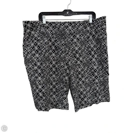 Shorts By Ashley Stewart In Black & White, Size: 22