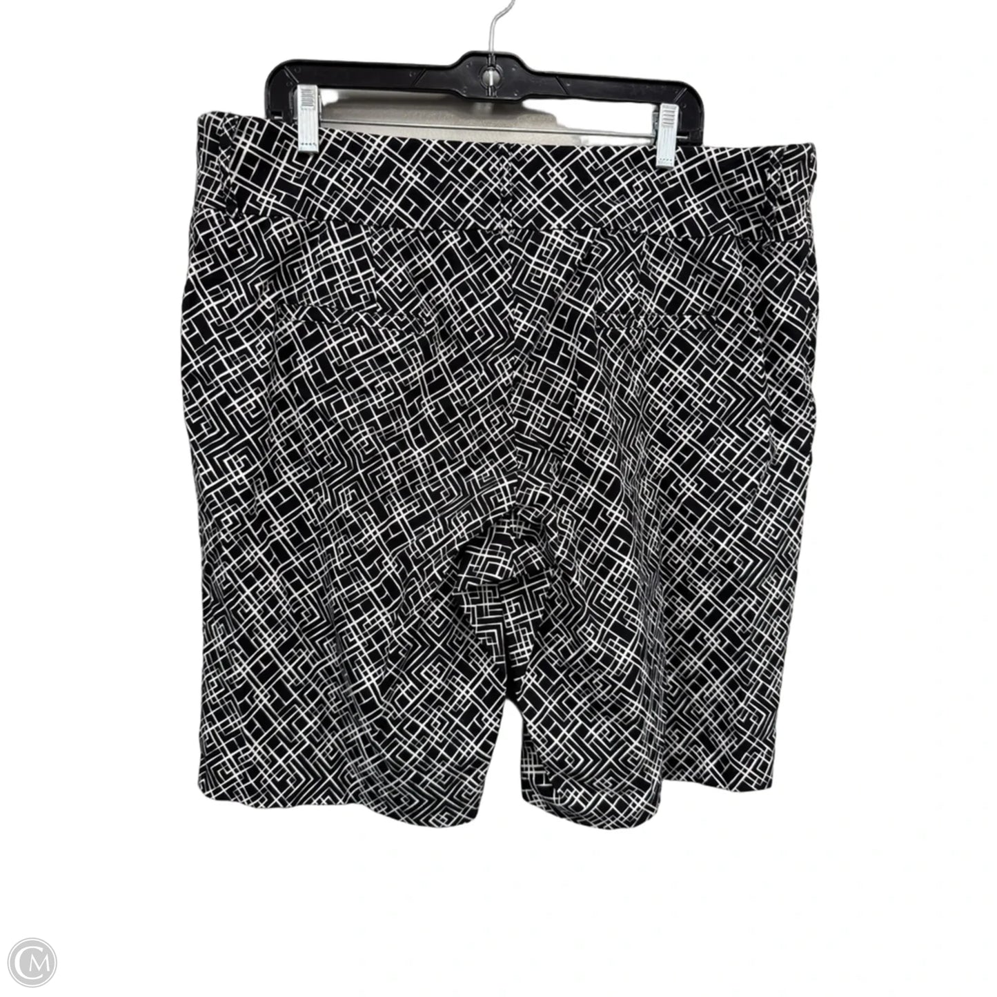 Shorts By Ashley Stewart In Black & White, Size: 22