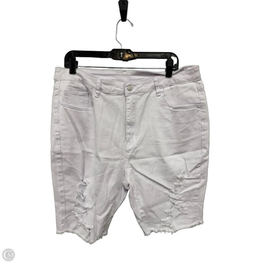 Shorts By Shein In White, Size: 3x