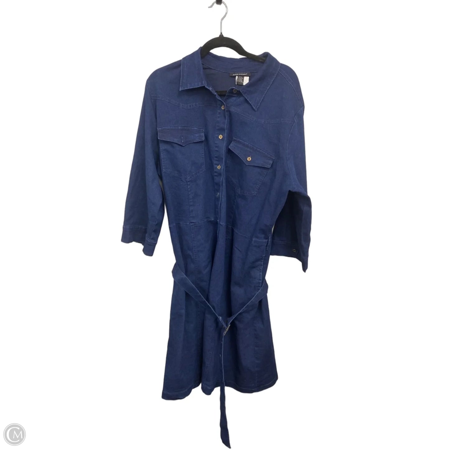 Dress Casual Midi By Ashley Stewart In Blue, Size: 16