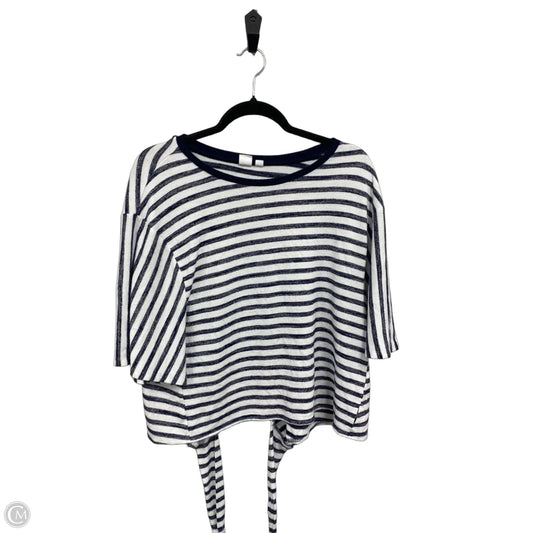 Top Short Sleeve By Gap In Blue & White, Size: L