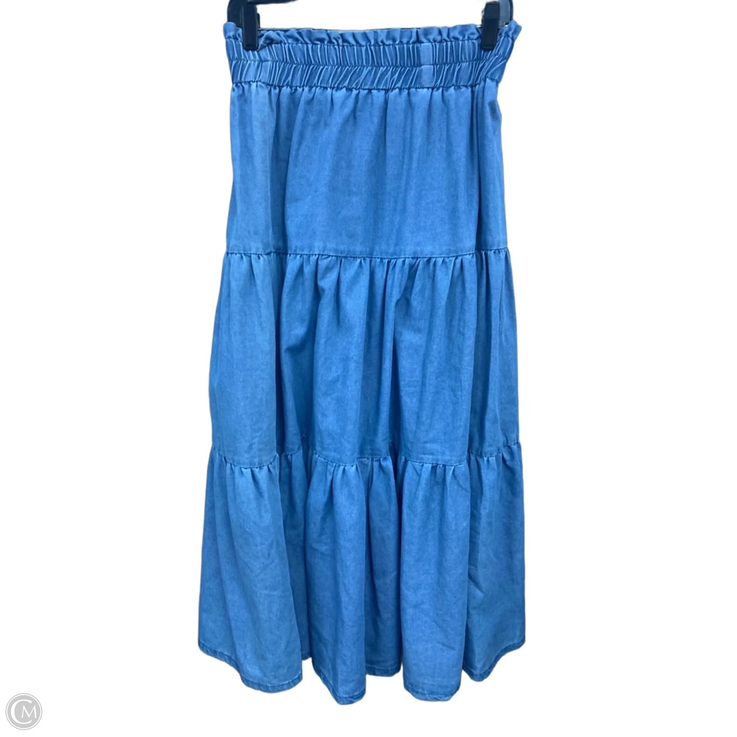 Skirt Maxi By Shein In Blue Denim, Size: M