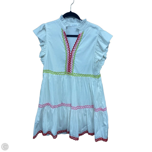 Dress Casual Midi By Clothes Mentor In Cream & Pink, Size: M
