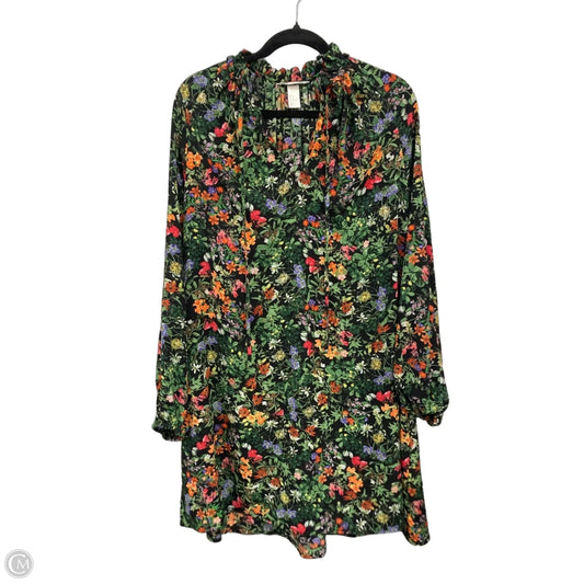 Dress Casual Short By H&m In Black & Orange, Size: 14