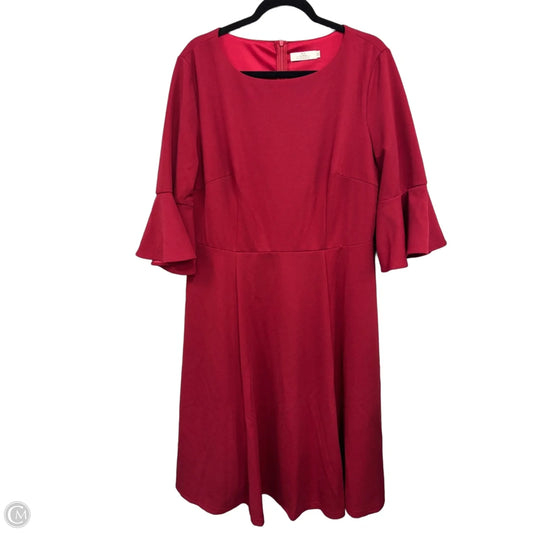 Dress Casual Midi By Clothes Mentor In Red, Size: 3