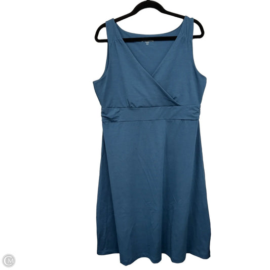 Dress Casual Midi By Eddie Bauer In Blue, Size: Xl